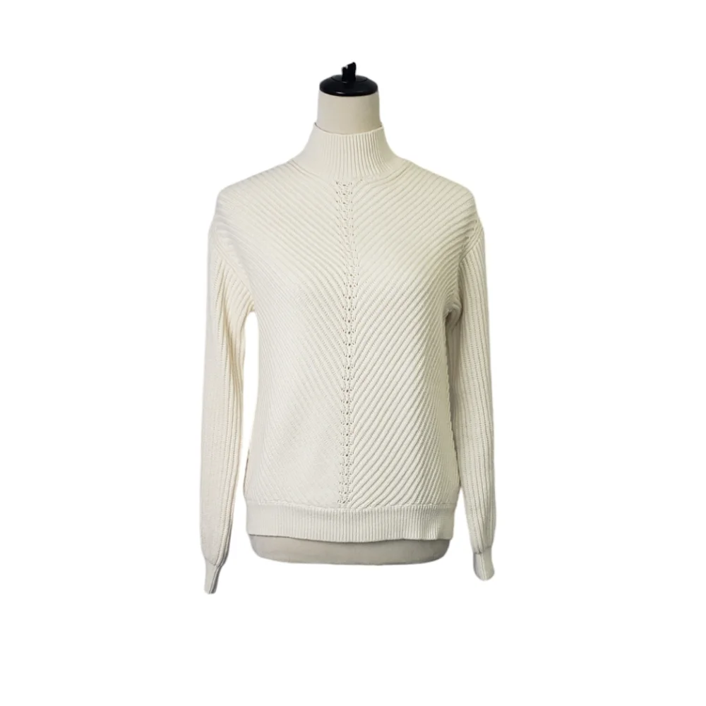 COPY - Marine Layer Skylar Turtleneck Sweater in Ivory - Picture 4 of 13